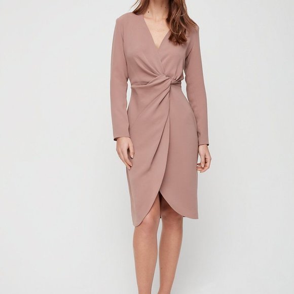 ARITZIA BABATON TADAO WRAP DRESS IN EVEREST GREEN - Picture 4 of 4